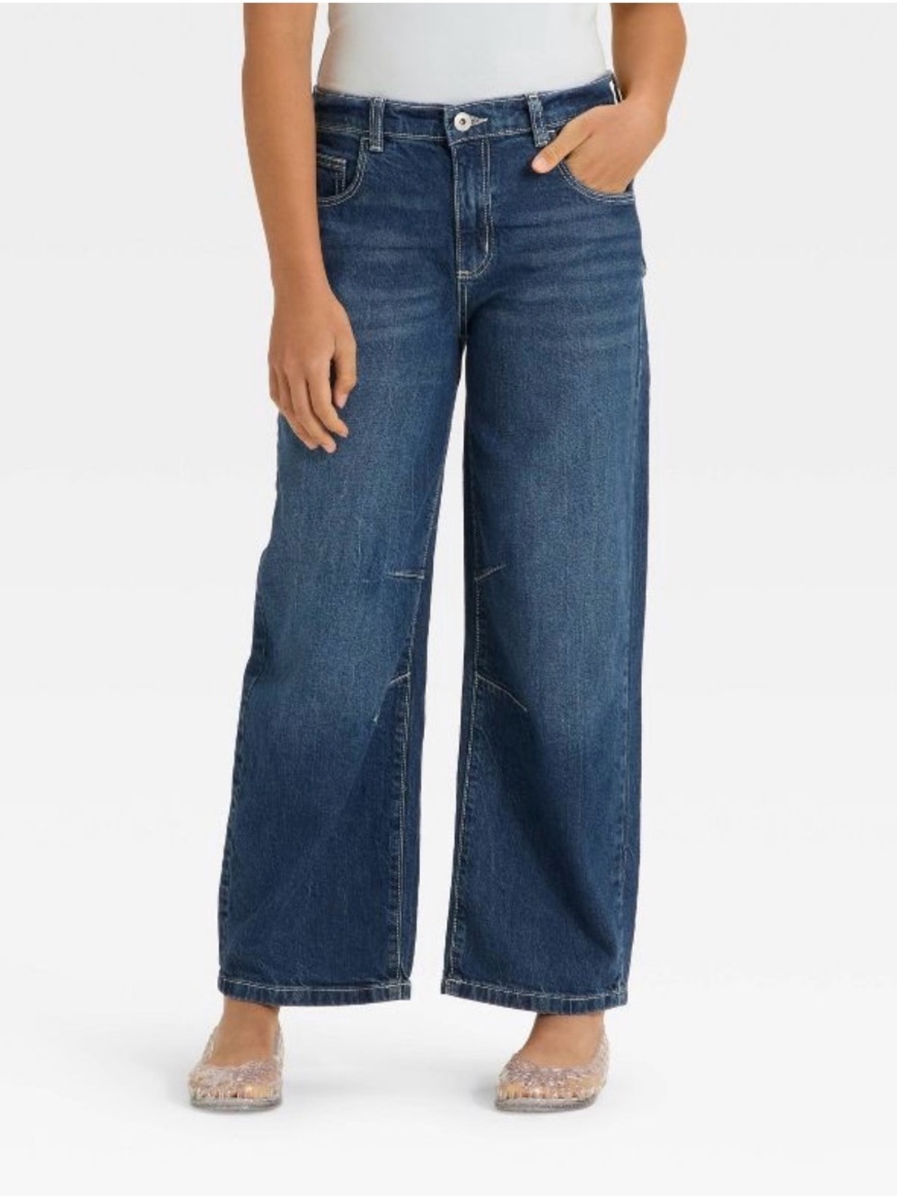 Mid-Rise Barrel Leg Jeans From Art Class- Size 12 Girls NWT